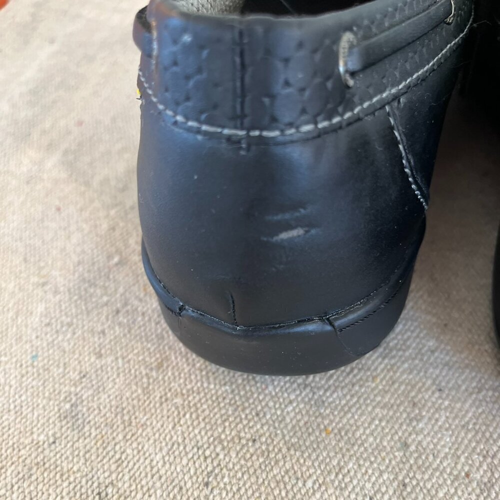 TopCrews Woman's Black Leather Work Slip-Resistant Shoes Sz 10 - Picture 6 of 13